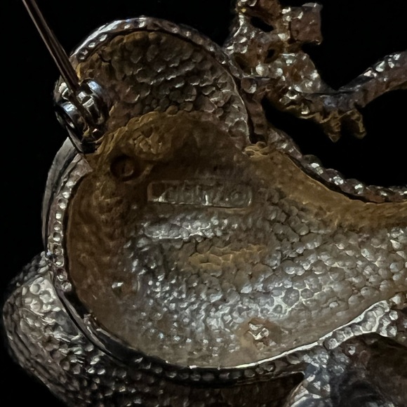 Rare Polcini Pave Rhinestone Brooch Pin - Picture 3 of 5